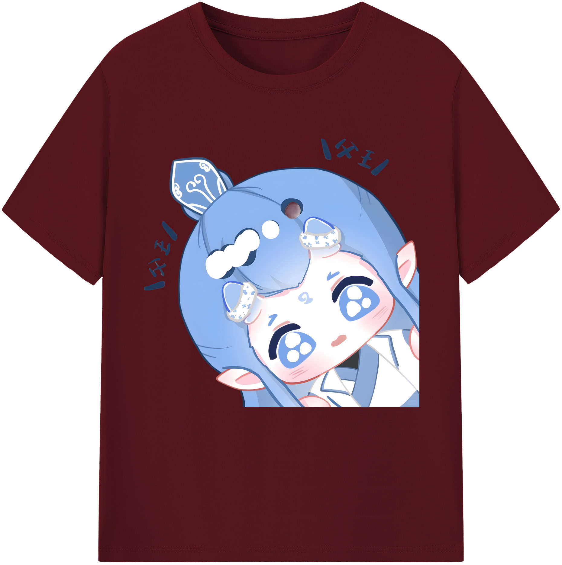 （画像用） Ne Zha 2 ナタ 魔童の大暴れ 綿100％半袖Tシャツ（フロントプリント）
